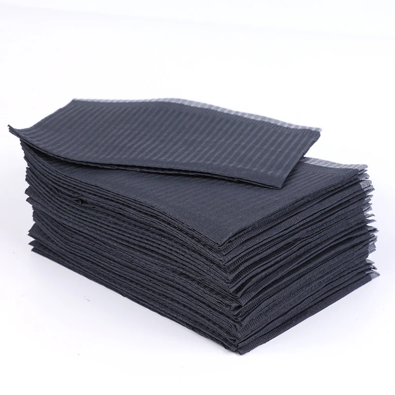 125PCS Disposable Nail Art Table Towels Mat 12.8" X 17.7" Waterproof 3 Ply Nail Art Mat Paper Sheet Clean Pads Tattooing Table Mat Nail Table Cover Tattoo Supplies (Black) - Image 4